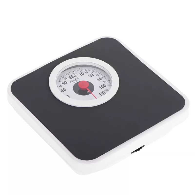 Bilancia pesapersone meccanica Adler AD 8178 – max. 120 kg, precisione 1 kg, nera