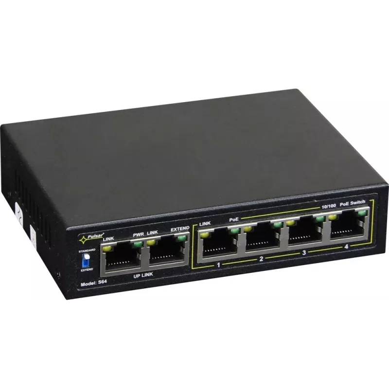 Switch di rete PULSAR Switch POE Pulsar S64 4 porte 2 Uplink