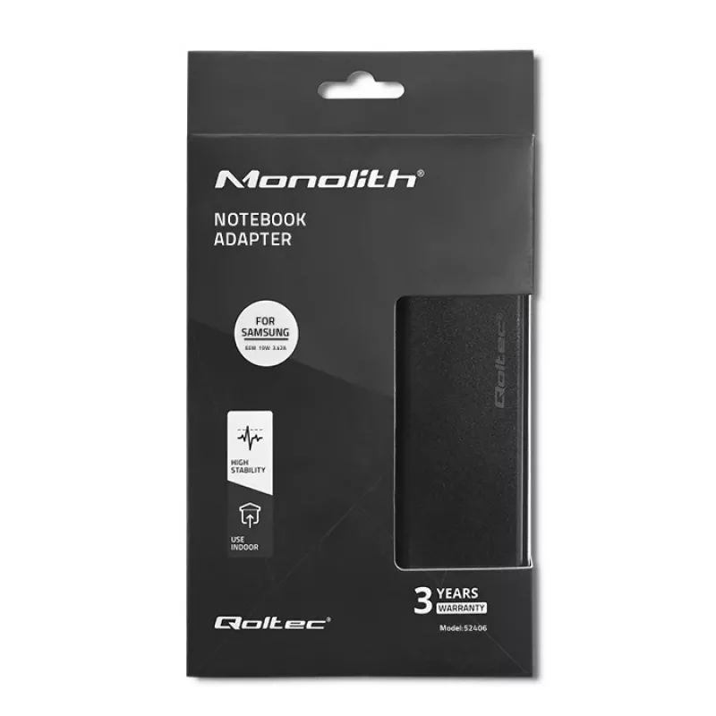 Alimentatore QOLTEC 65W 19V 3,42A per laptop e dispositivi compatibili