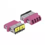 Accoppiatore in fibra ottica DeLOCK 86906 LC quad femmina su LC quad femmina multimodale viola