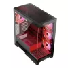 Case per PC MODECOM Volcano SPACE APEX ARGB Midi Tower, vetro temperato, USB-C, supporta ATX/microATX/Mini-ITX, GPU fino a 430 mm, dissipatore CPU fino a 180 mm