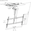 Supporto TV da soffitto MACLEAN MC-109 T VESA 800x400 per schermi 43–86 pollici, carico max. 45 kg