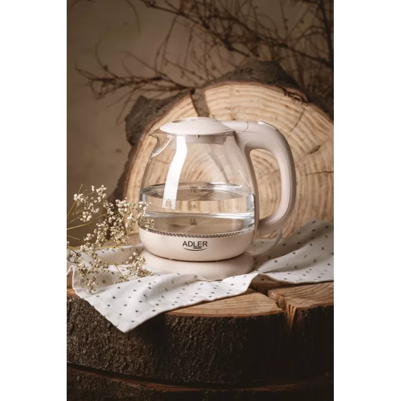 Bollitore elettrico Adler AD 1283C 1 L 900 W crema