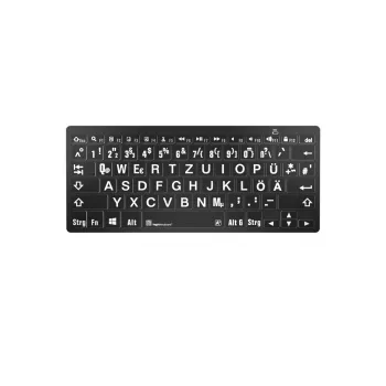 Logickeyboard tastiera universale Bluetooth LKB-LPWB-BTPC-DE QWERTZ tedesco nero