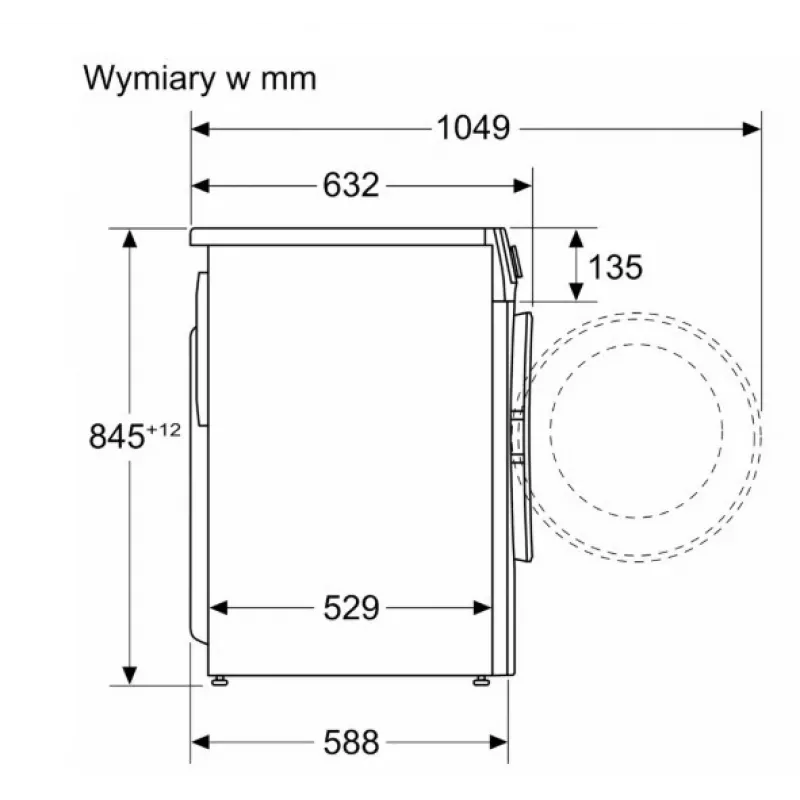 Lavatrice a carica frontale Bosch WGE02201PL — 8 kg, 1200 giri/min, cestello 55 l, display LED, inverter