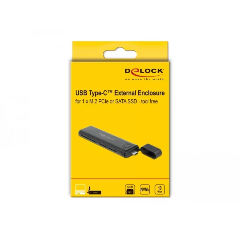 Case per SSD DeLOCK 42635 nero M.2
