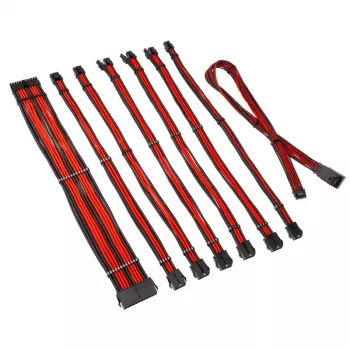 Kit cavi/adattatori Kolink Core Pro Braided Kabel Extension Kit 12V-2x6 Type-1 Jet nero/Racing