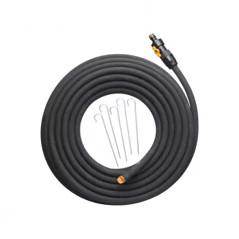 Tubo da giardino Fiskars 1025935 — gomma, 15 m, fuori terra, resistente ai raggi UV, nero, Ø 39 mm