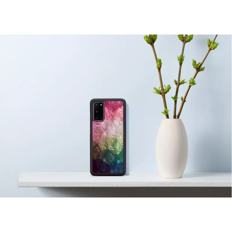 Custodia protettiva iKins per Samsung Galaxy S20 – motivo fiori d'acqua, nero
