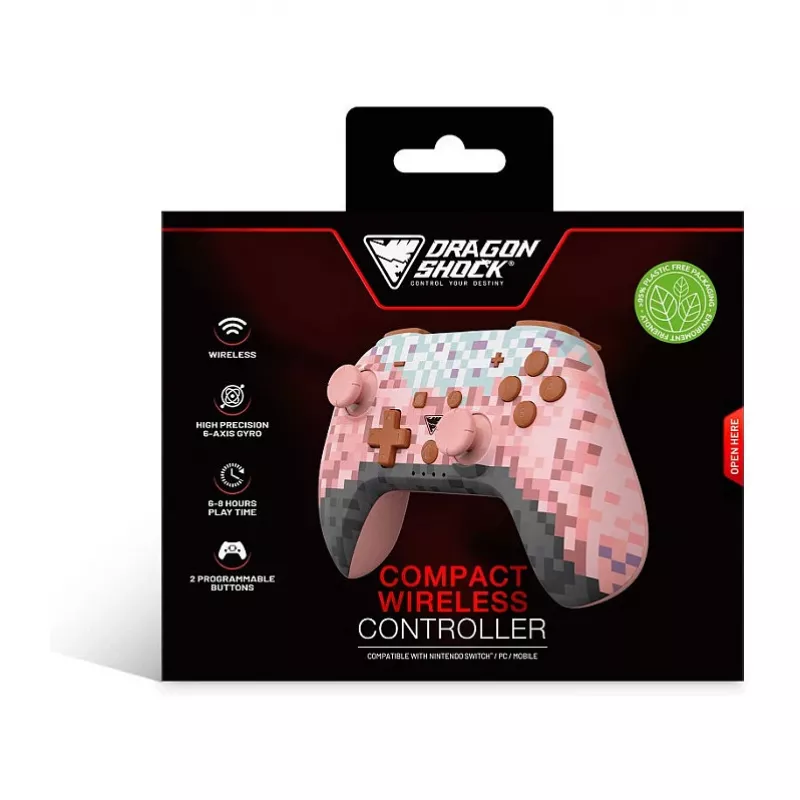 Dragonshock controller Poptop wireless Cubes rosa Switch