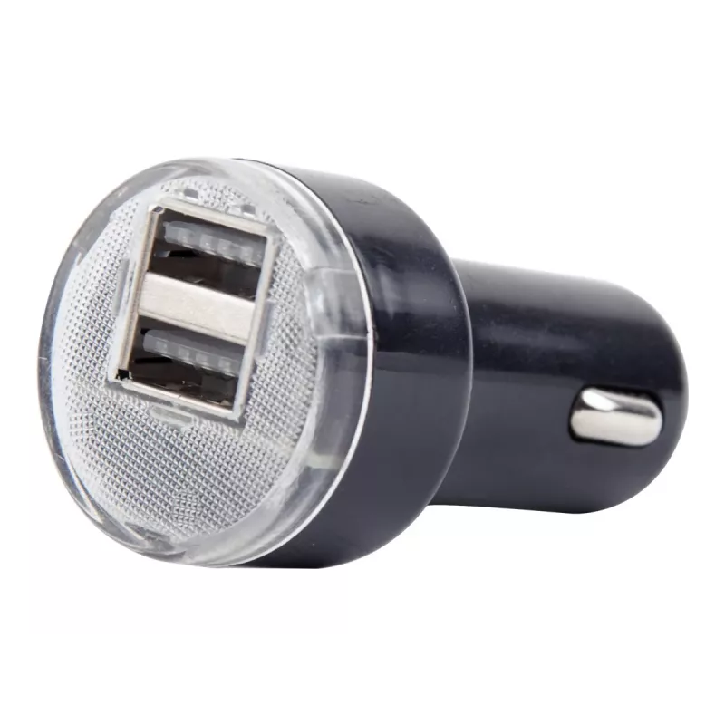 Caricabatterie da auto Gembird EG-U2C2A-CAR-02, ingresso 12–24V, uscita 5V/2,1A, 2× USB 2.0, nero