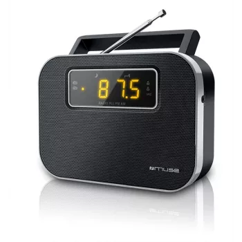 Muse | M-081R | funzione sveglia | radio portatile PLL a 2 bande | nero