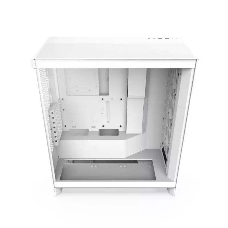 Case PC NZXT H7 Flow RGB Midi Tower bianco — vetro temperato, EATX, anteriore 3×120mm, USB-C