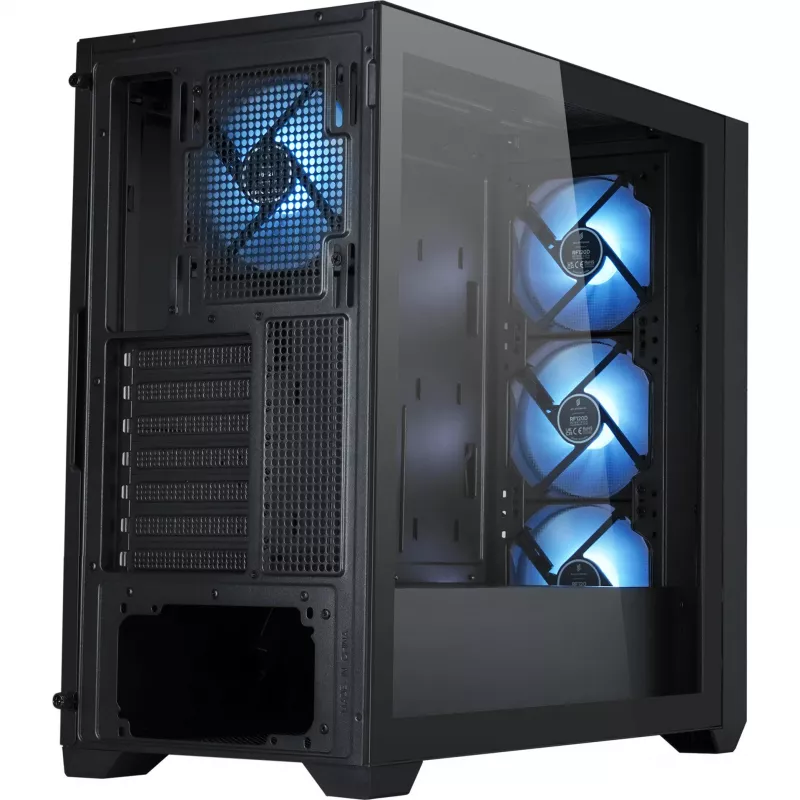 Case PC Silentware Flow 110 A-RGB nero — case mid-tower, pannello laterale in vetro temperato