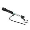 Torcia Ledlenser P3R nera — torcia LED compatta ricaricabile da portachiavi