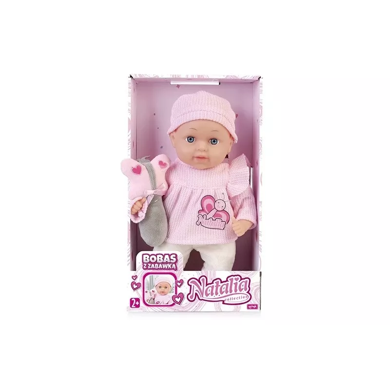 Bambola Artyk Natalia 33 cm con giocattolo - bambola neonato Artyk 33 cm con accessori