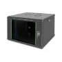 Armadio a parete professionale serie Unique - 600x600 mm (LxP), armadio IT nero, 7 unità di altezza