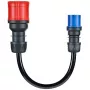 Adattatore go-e Gemini flex 22 kW su CEE blu 16 A – nero – dritto – dritto – IP55 – 22 kW – 16 A