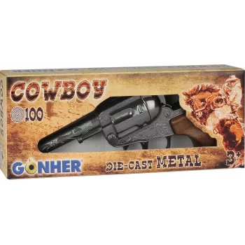Revolver cowboy giocattolo in metallo Gonher 8 colpi modello 239842