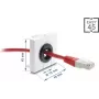 Delock 91073 Easy 45 passacavo, rotondo, bianco/nero