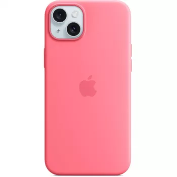 Custodia in silicone cover Apple iPhone 15 Plus rosa monocromatico 6,7