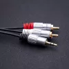 Cavo audio Qoltec 52339 1 m 2x RCA 3,5 mm nero