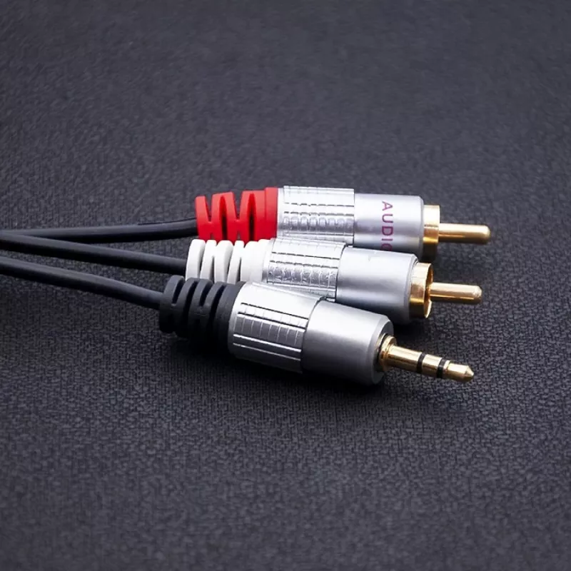 Cavo audio Qoltec 52339 1 m 2x RCA 3,5 mm nero