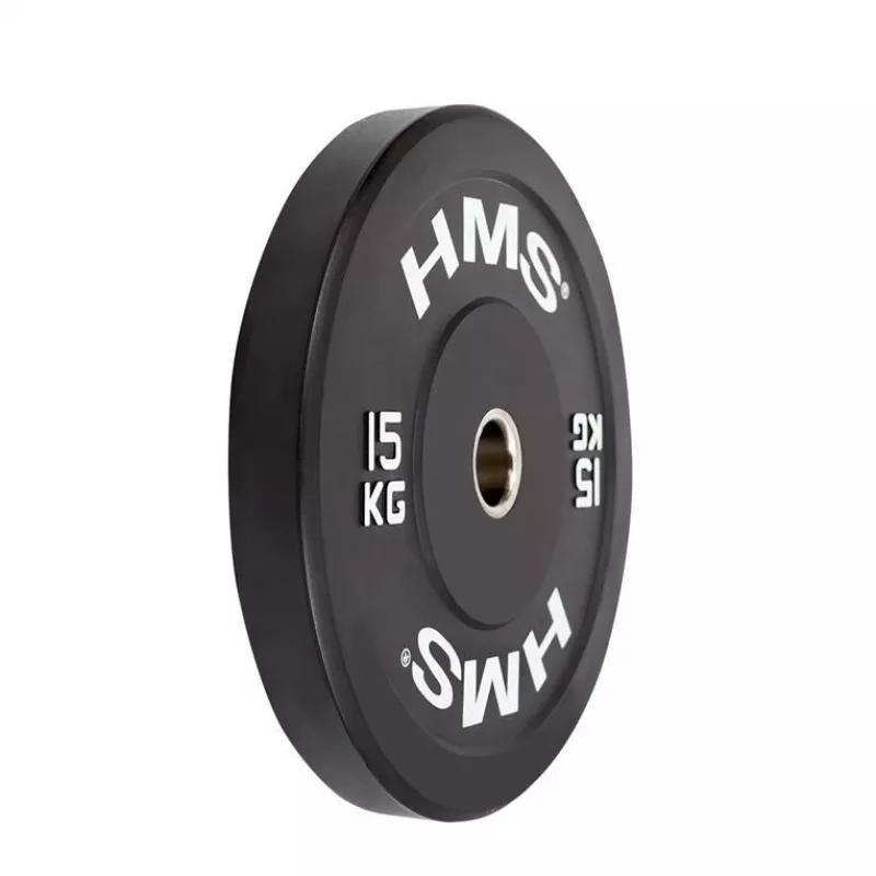 HMS Fitness BBR15 1 pz. disco per bilanciere olimpico rivestito in gomma