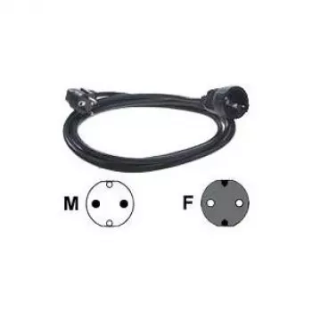 Cavo di alimentazione Bachmann 5m Schuko H05VV-F 3G 1,50mm² nero