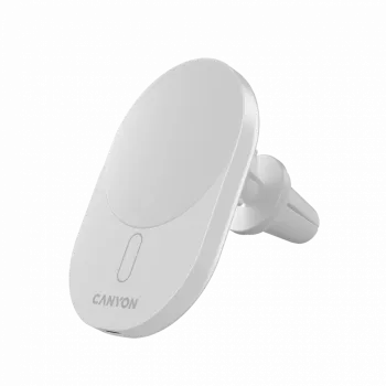 Caricabatterie auto CANYON OnGrip 105 15W Qi2 wireless bianco