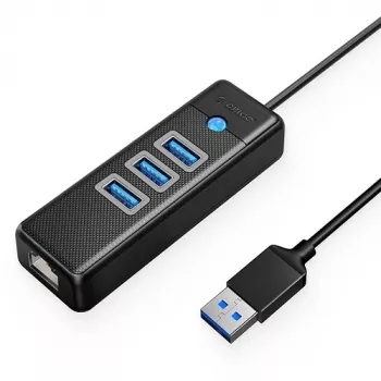 Hub USB ORICO PW3UR-U3 3 porte con porta Ethernet RJ45