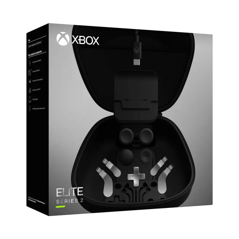 Kit componenti completo per controller gaming Microsoft Xbox Elite Wireless Controller Series 2 nero argento