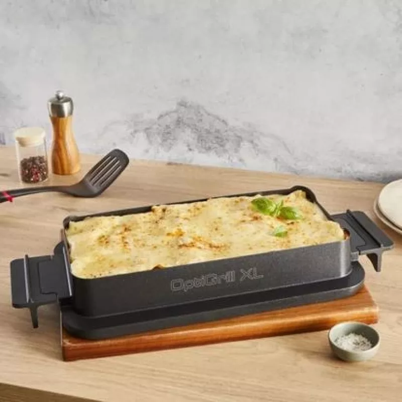 Griglia elettrica Tefal OptiGrill+ XL acciaio inox — grande capacità, programmi di cottura automatici