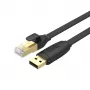 Unitek Y-SP02001B cavo console da USB 2.0 a RJ-45, 1,8 m, nero
