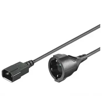 Microconnect PE130150 cavo di alimentazione nero 1,5 m connettore femmina C14 spina tipo F