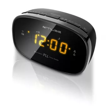 Orologio radio Muse M-150CR con sintonizzatore FM-PLL, display LED 1,52 cm, sveglia (radio/cicalino), AC 230V/AA batterie