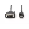 Cavo adattatore DisplayPort Assmann DP - DVI (24+1) M/M 1,0 m con blocco compatibile DP 1.2 UL CE bl (AK-340301-010-S)