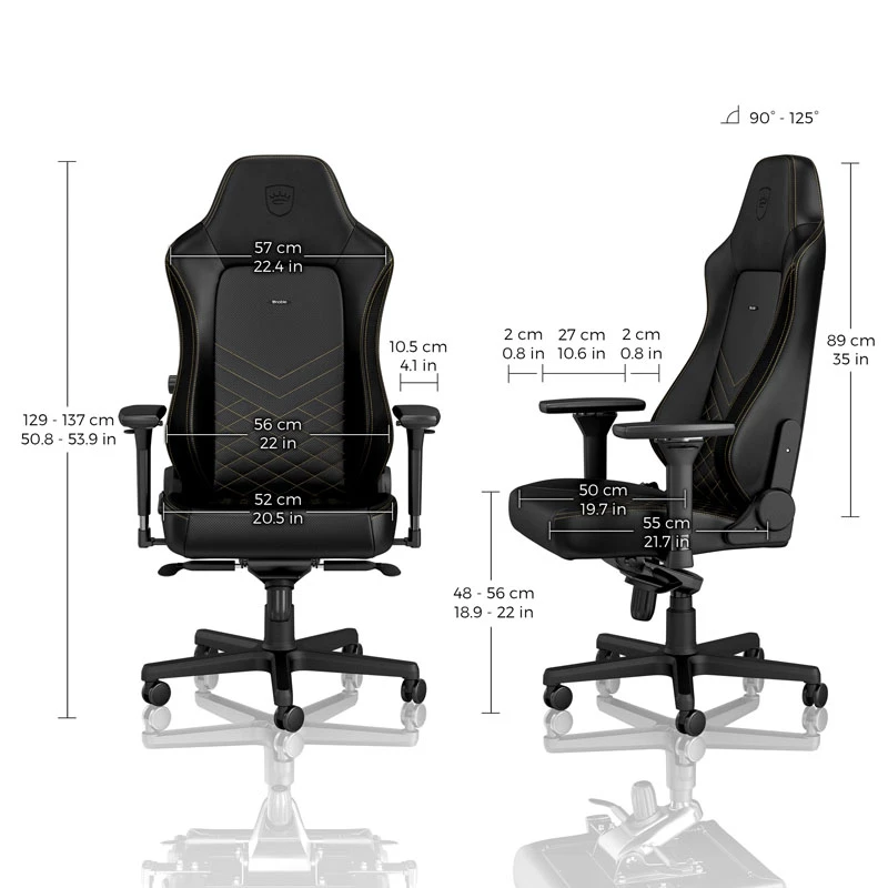 noblechairs HERO sedia gaming - nero/oro
