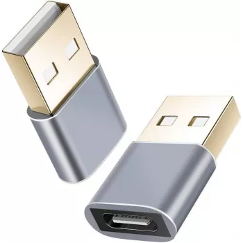 Adattatore helos 304282 presa USB 2.0 Type-C a connettore maschio USB 2.0, grigio scuro