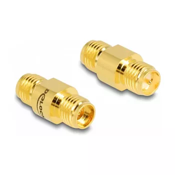 Adattatore DeLOCK RP-SMA femmina a SMA femmina diametro 8 mm larghezza 17,1 mm