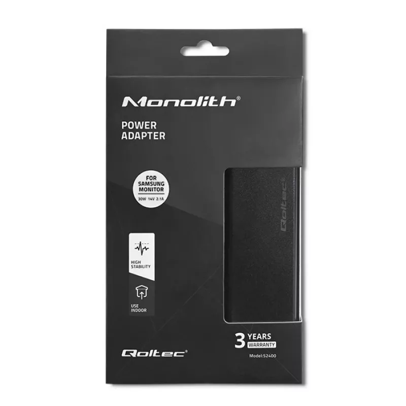 Alimentatore/convertitore Qoltec 52400 per interni 30 W nero