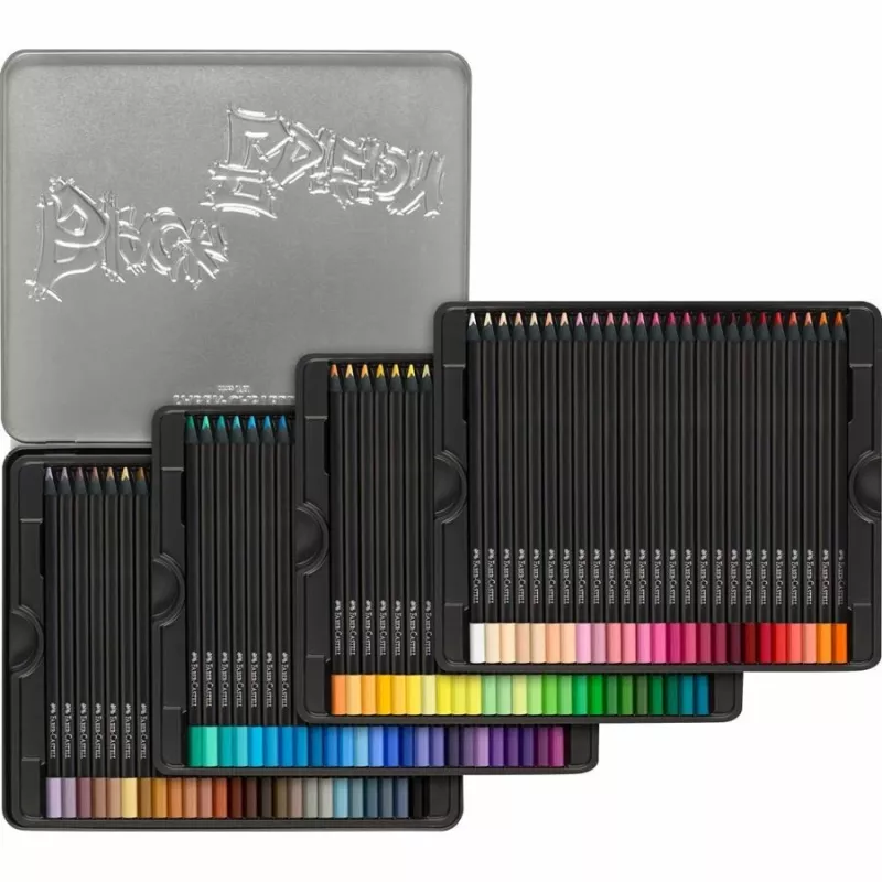Faber-Castell Black Edition matite colorate, 100 pz. in scatola di metallo (116490)