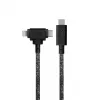 Cavo di ricarica e dati native union Belt cavo Duo Pro USB-C a USB-C e Lightning nero