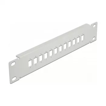Patch panel fibra ottica DeLOCK 10 pollici 12 porte SC simplex LC duplex 1U grigio