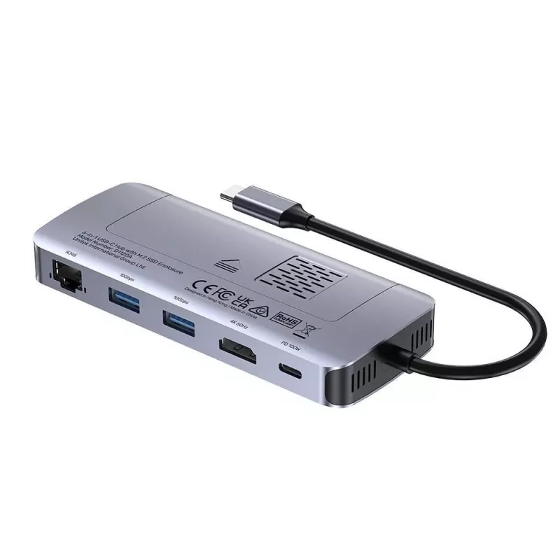 Hub attivo UNITEK USB-C 10GBPS, M.2, HDMI, PD 100W