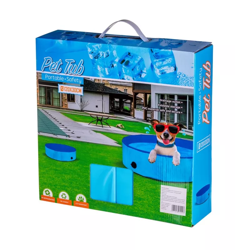 Piscina pieghevole per cani - 120x30cm