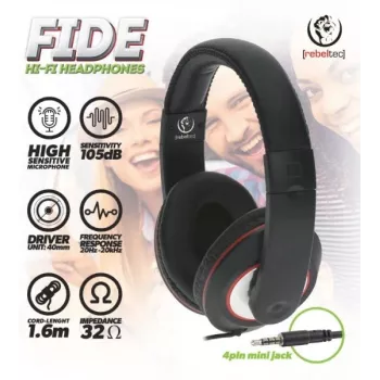 Cuffie Rebeltec con filo over-ear nero
