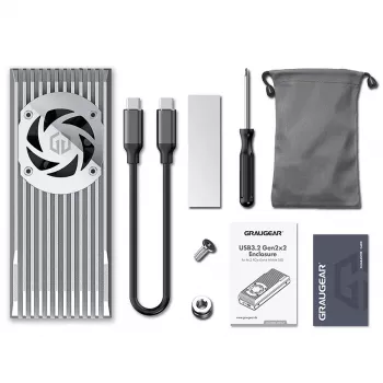 Case esterno GrauGear M.2 NVMe con ventola 20Gbit - case per unità - case (G-M206-20G-F)