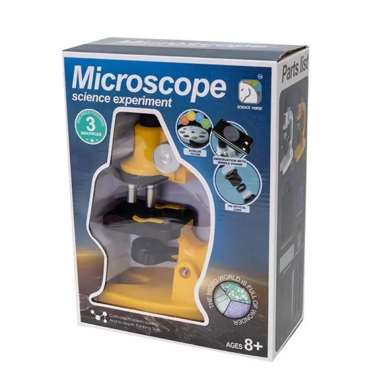 Microscopio Ascato 124582, ingrandimento 40x, illuminazione LED, microscopio didattico e da laboratorio