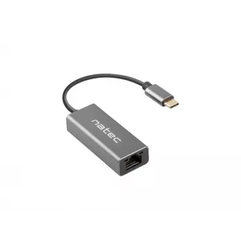 Hub Ethernet NATEC Cricket USB 3.2 Gen 1 Type-C grigio 1000 Mbit/s